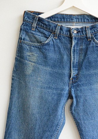 1980年代 アメリカ製 ヴィンテージ Levi's リーバイス 519 スリム デニム パンツ ジーンズ Vintage Slim Denim Pants Jeans - FUNS 福島市 古着