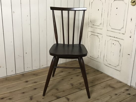 英国アンティーク調 スティックバック チェア カントリー 木製椅子 ダーク 
