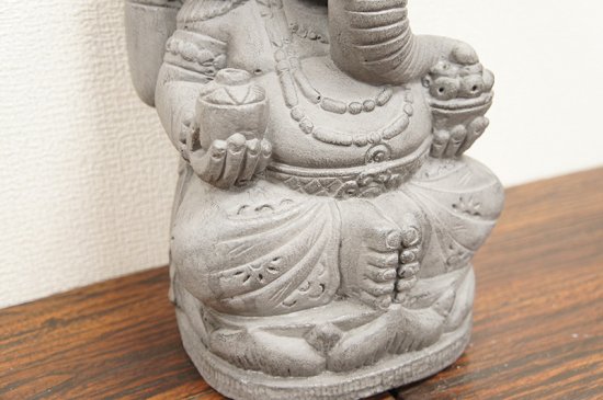 ガネーシャ ヒンズー教 ヒンドゥー教 仏像 セメント像 石像 30cm