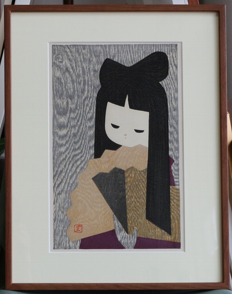 河野 薫『男の子』木版画 絵画の+stbp.com.br