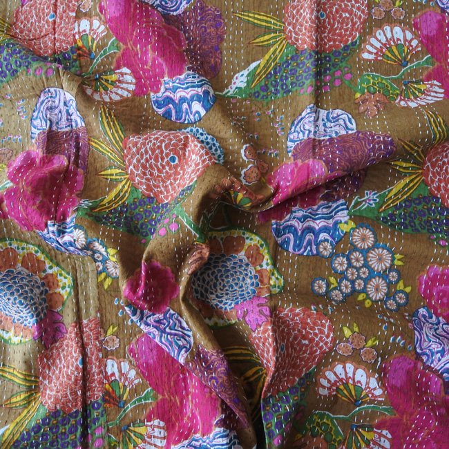 インドの刺し子布 カンタ、ラリーキルトのベッドカバーの通販店 - ボーホー・インド雑貨 KHUSHBOO クシュブー