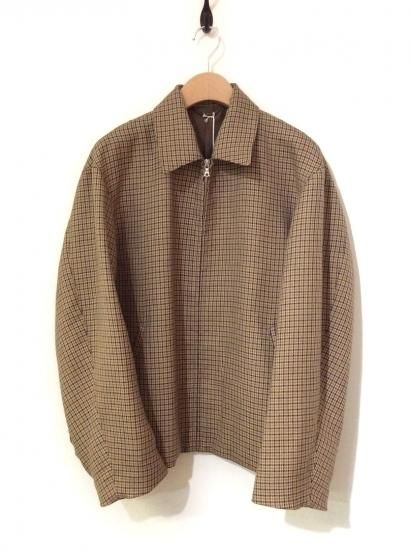 AURALEE DOUBLE FACE CHECK ZIP BLOUSON - Very Goods