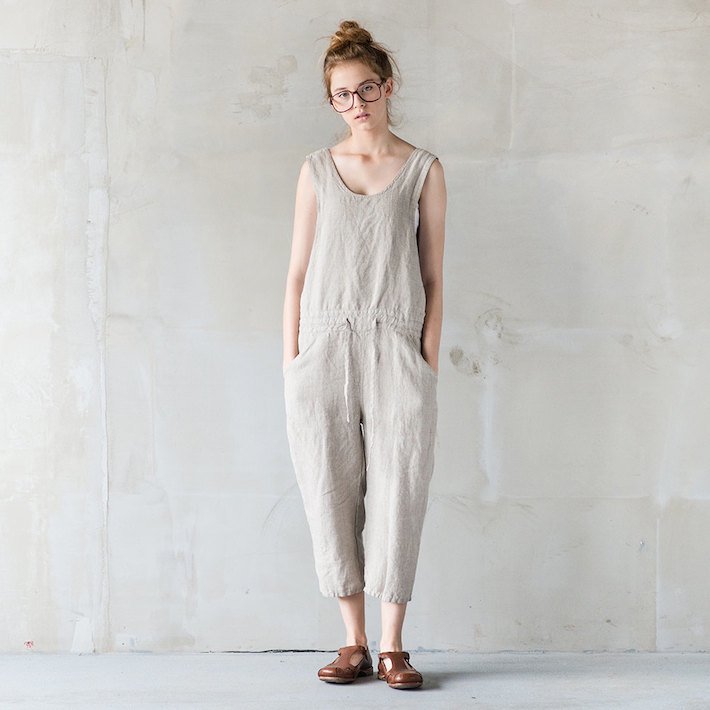 natural linen jumpsuit