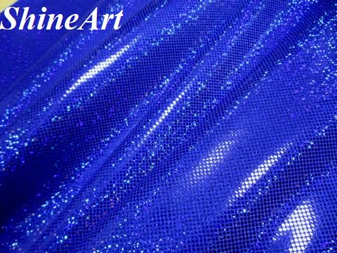 ストレッチ ホログラム ロイヤルブルー系 Shine Art シャインアート ジュエルファブリック ストレッチ生地 装飾品販売