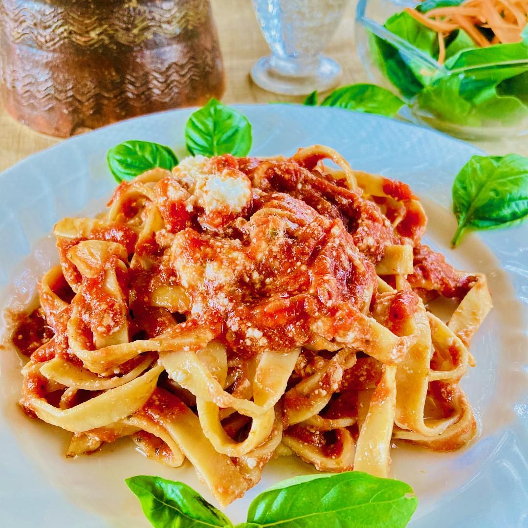 手作りパスタ＜トマトペースト＆リコッタチーズ＞ イタリアン自然食品の店 クッチーナ・リナルド