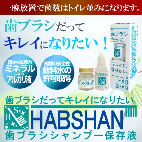 Habshan ハブシャン 歯ブラシシャンプー 歯ブラシ 洗浄 汚れ 菌 ケア 綺麗 臭い 匂い におい ニオイ 保存液 手入れ