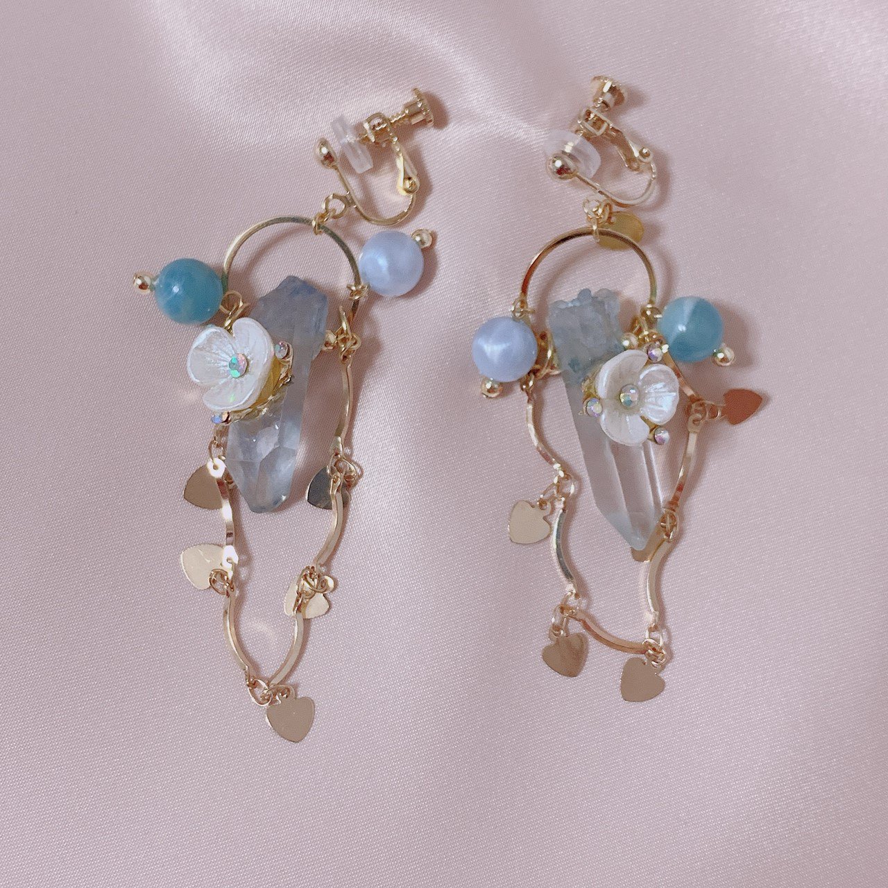 Mimi Tvm Vintage Parts Earring ブルージェムストーン The Virgin Mary