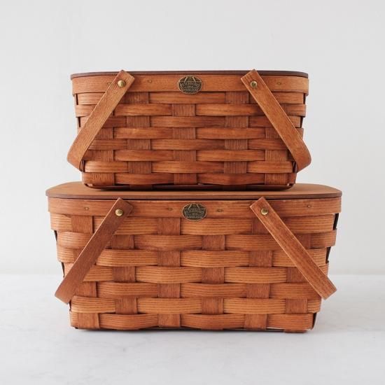 Peterboro Basket Company" BASIC BASKET for TWO " The Tastemakers & Co