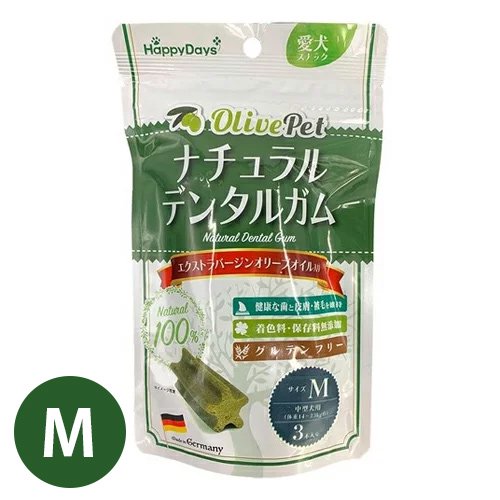 Olive Pet ナチュラルデンタルガム M 3本 Happy Days 犬猫用療法食 観賞魚の専門通販 ペットのいる暮らしのお店 ペット家族