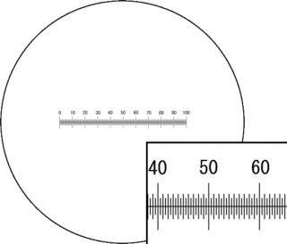 渋谷光学 接眼ミクロメーター (No.R1390-22) 】クロスXY目盛 外径22.0