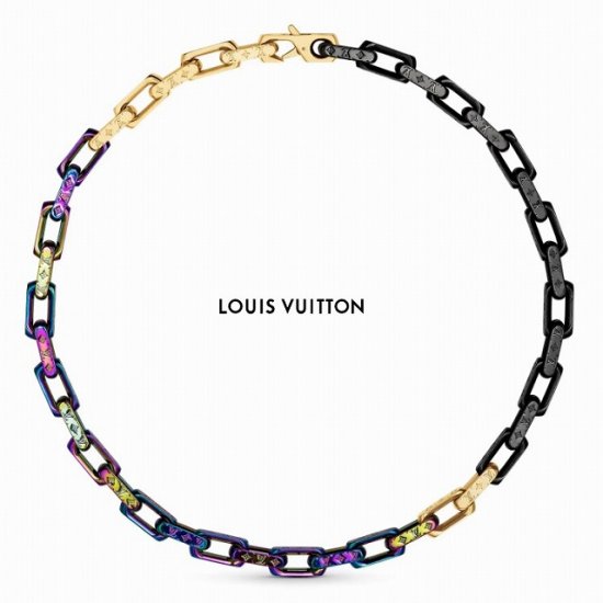 国内完売 入手困難 Louis Vuitton ルイヴィトン コリエ モノグラム チェーン カラーズ ネックレス