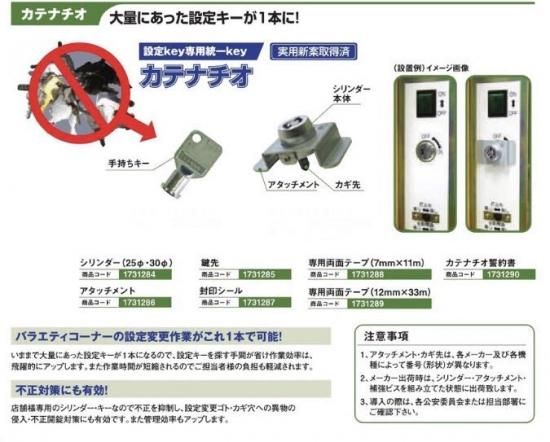 鍵 カテナチオ シリンダー 25 30 パチンコ部品 パーツ 工具 備品 道具 装飾などの激安オンライン通販 Sanwaネット販売