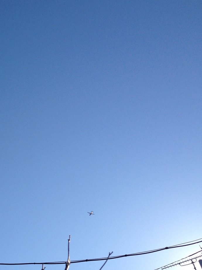 堀井和子さんが撮影した小型飛行機