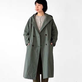 HAU coat canvas サックスグレー ハウ キャンバスコート CLASKA-