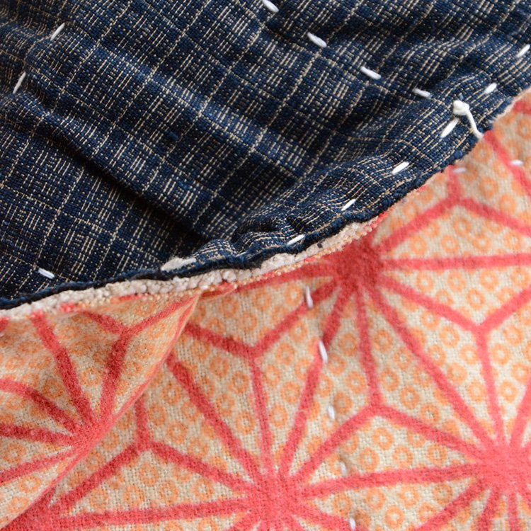 刺し子 雑巾 藍染 格子 手縫い ジャパンヴィンテージ ファブリック Funs Sashiko Fabric Cloth Indigo Aizome Japan Vintage