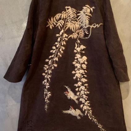 Vincent Jalbert Coat Embroideris ヴィンセント ジャルベール 刺繍コート Brown Jeje Piano Online Boutique