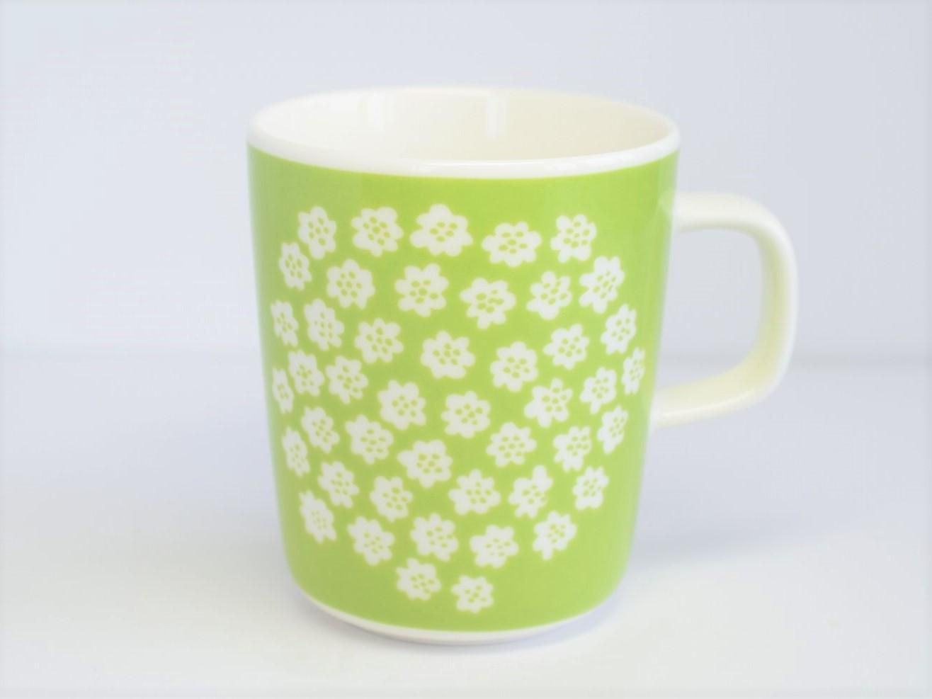 Marimekko K Citymarket 限定 Puketti マグカップ グリーン マリメッコ プケッティ Taivas 北欧ヴィンテージ食器と雑貨のお店