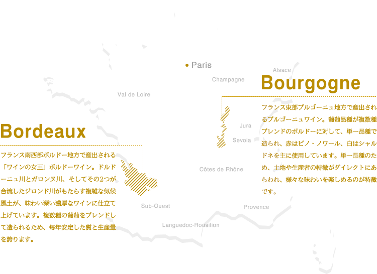 Bourgogne,bordeaux