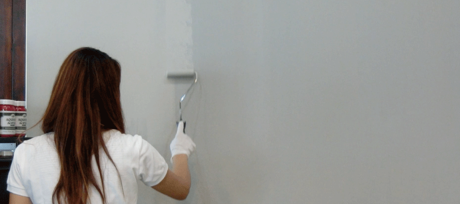 石膏ボードをペンキでコンクリート風に塗った事例 塗り方 塗装diy事例から塗料を選べるサイト How To Paint