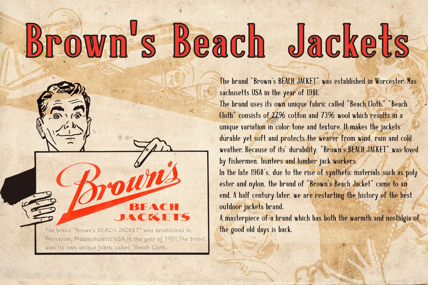 BROWN'S BEACH JACKET - LOSTHILLS ONLINE STORE｜ロストヒルズ公式通販