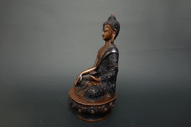【仏像】釈迦如来 特別彫金仕上げ 20cm【送料無料】