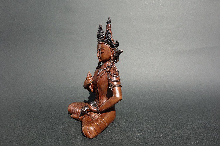【仏像】金剛薩た（ヴァジュラサットヴァ） 銅製19cm【送料無料】