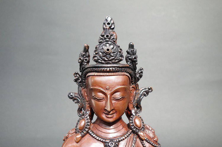 【仏像】金剛薩た（ヴァジュラサットヴァ） 銅製19cm【送料無料】