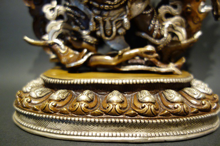 【仏像】大黒天（マハーカーラ） 銅製 彫金仕上げ32cm【送料無料】