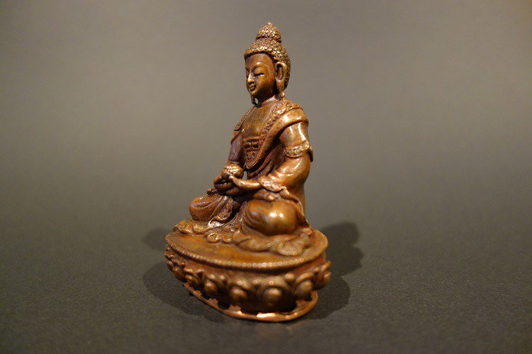 【仏像】阿弥陀如来（アミターバ・アミターユス）小さな仏像 7.5cm【送料無料】