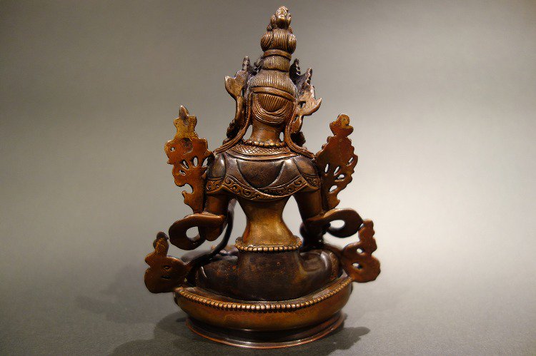 【仏像】白多羅菩薩 （ホワイトターラ） 銅製 22cm【送料無料】