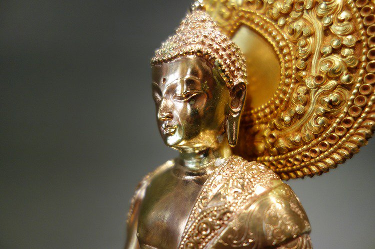 【仏像】釈迦如来 銅製 20cm【送料無料】