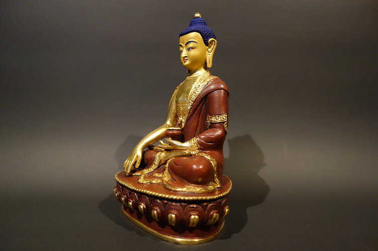 【仏像】釈迦如来 銅製 20cm【送料無料】