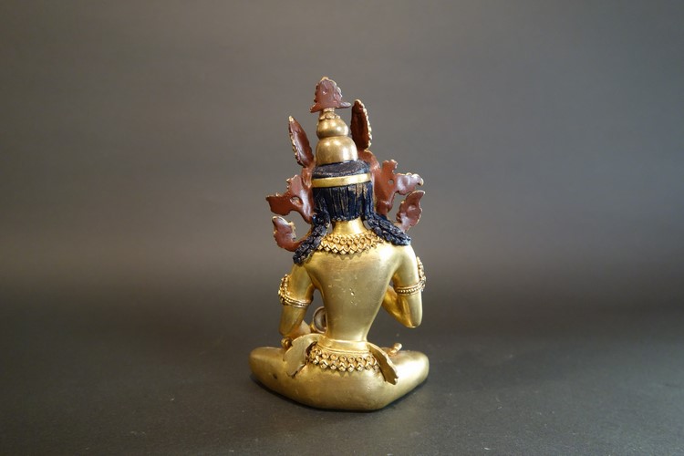 【仏像】金剛薩た（ヴァジュラサットヴァ） 法具銀（シルバー）製 14cm【送料無料】