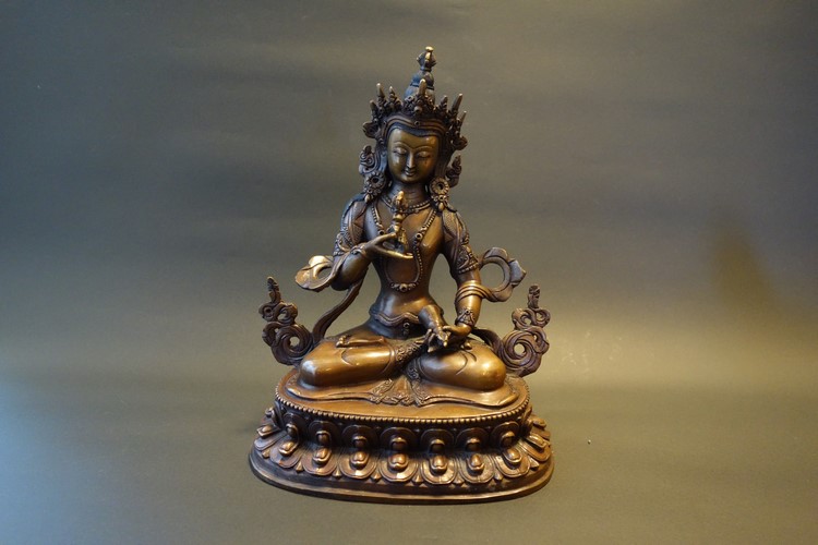 【仏像】金剛薩た（ヴァジュラサットヴァ） 銅製 24cm【送料無料】