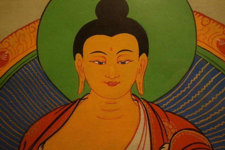 【仏画（タンカ）】釈迦如来 仏像 仏画