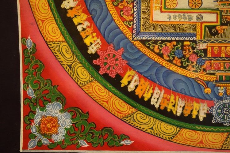 【仏画（タンカ）】カーラチャクラ曼荼羅  仏像 仏画 仏教美術
