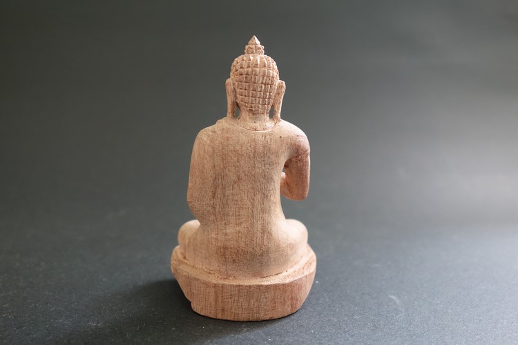 【仏像 木彫り】五仏セット 仏像 9cm【送料無料】