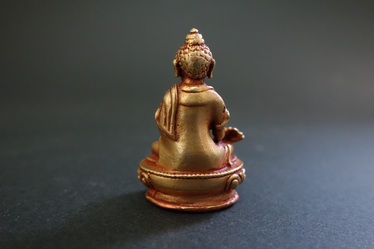 【極小仏像】薬師如来（薬師瑠璃光如来） 銅製 4cm