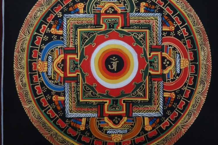 【仏画（タンカ）】カーラチャクラ曼荼羅  仏像 仏画