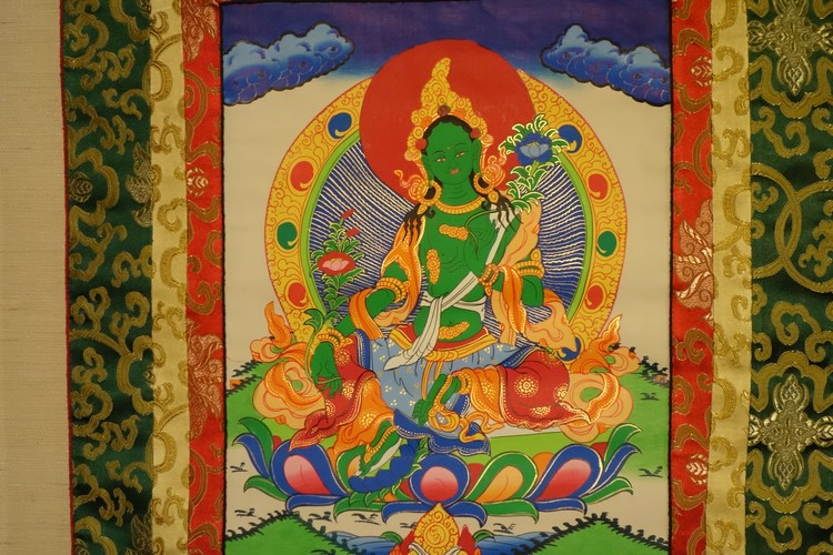 【仏画（タンカ）】カーラチャクラ曼荼羅  軸装 仏像 仏画【送料無料】