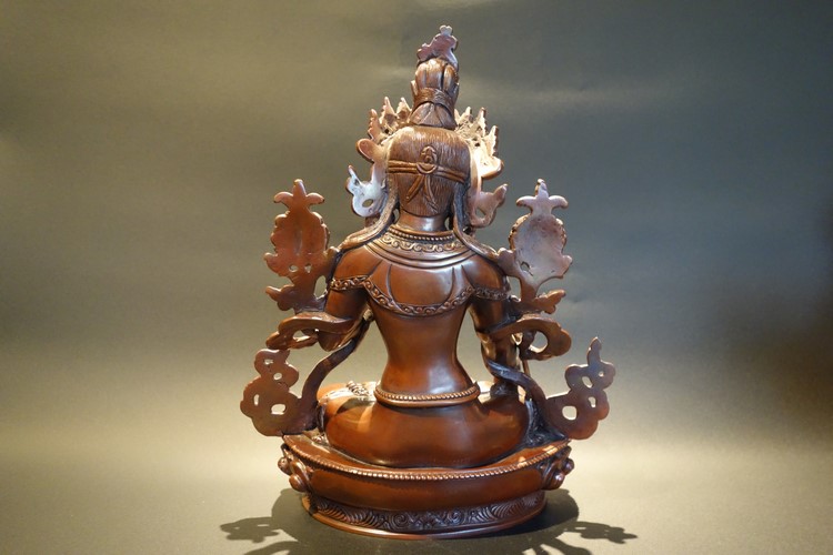 【仏像】白多羅菩薩（ホワイトターラ） 銅製 22cm【送料無料】