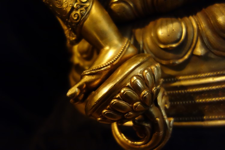 【仏像】緑多羅菩薩（グリーンターラ） 銅製 52cm【送料無料】