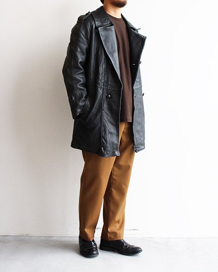 VINTAGE】80s French Army Motorcycle Leather Coat / ヴィンテージ 80 