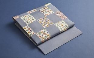 ［使用品］色濃いめ　芭蕉　角繁半巾帯 格子　夏帯　七緒vol 81連載 オンライン和トセトラ - こまものや七緒 オンラインショップ