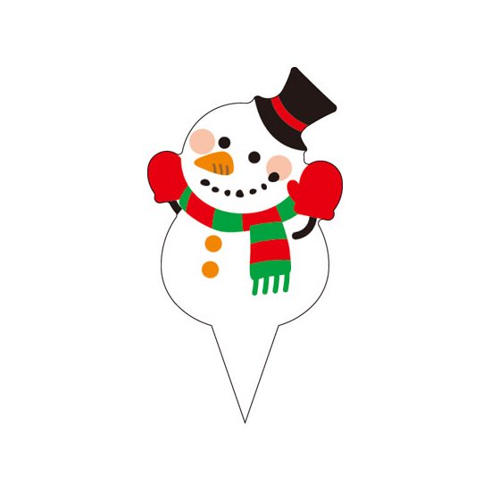 ケーキピック ピック D 0534 メリークリスマス 雪だるま お菓子のパッケージ通販 プチリュバン
