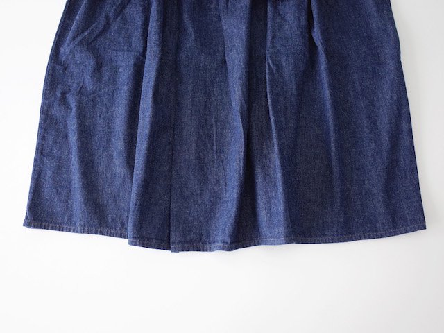 orSlow Long Length Gather Skirt Denim One Wash