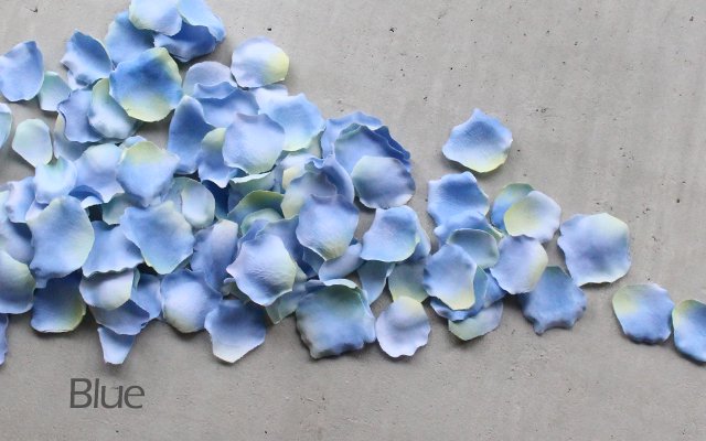 バラの花びらブルー造花