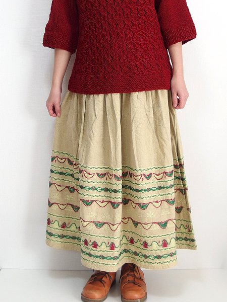インド手刺繍スカート