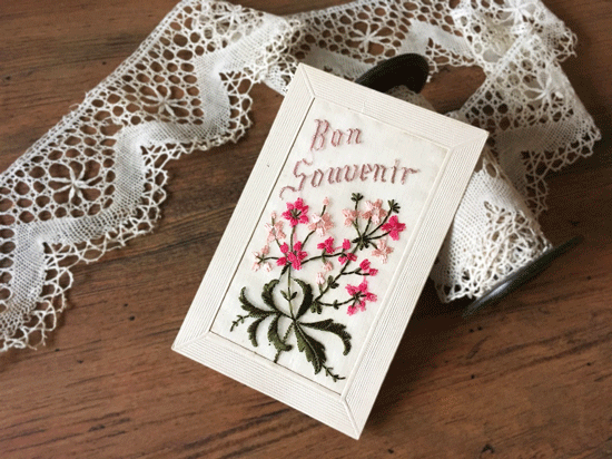 最安値】 フランスアンティークロス＆アニマル手刺繍♡ ••┈ ♡刺繍