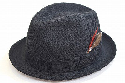 Stetson ステットソン チロル Se073 ブラック 黒 帽子 メンズ 中折 ファッション 紫外線対策 日除け 旅行 日本製 軽量 ギンザ カクテルハット